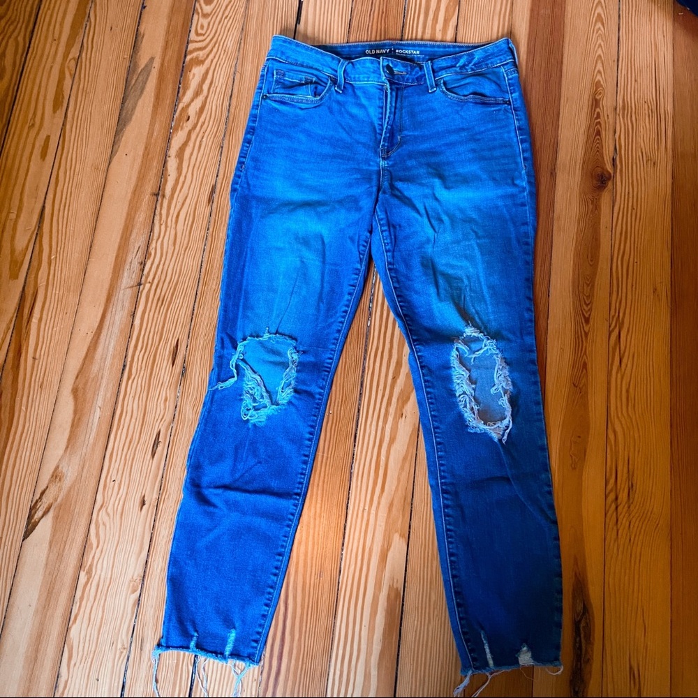 Old Navy Rockstar Mid rise Jeans size 8